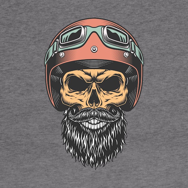 biker skull by graphix.d